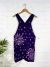 Purple Dungaree Dress