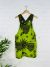 Green Dungaree Dress Short