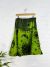 Green Flared Midi Skirt