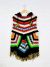 Multi Pattern V-Shape Hooded Poncho