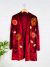 ML Maroon Long Open Jacket