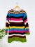 Multi Knitted Long Sleeve Short Dress