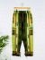 Green Cargo Trousers Tie Bottom