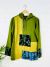 Green Zip Hood Top