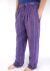 Purple Stonewashed Striped Trousers - 100% Cotton
