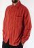 Red Stripe Cotton Stonewash Full Button Shirt - 100% Cotton