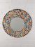 Multi Coloured Round Mosaic Mirror 50 cm