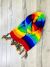 Rainbow Stripe Chunky Knit Scarf