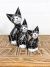 Set Of Three Black Cats