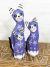 Set Of Three Purple Flower Cats 26, 20, 15 cm