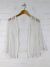 White Long Sleeve Open Cardigan - 100% Cotton