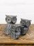 Set Of Three Grey Owls