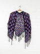 Black Multi Crochet Shawl - 100% Cotton