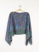 Recycled Sari Silk Poncho Top 100% Polyester