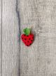Felt Strawberry Brooch 6 x 4 cm - 100% Wool