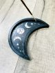 Black Crescent Moon incense Holder 10 x 19 cm