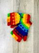 Rainbow Patterned Hunter Gloves - 100% Wool Outer 100% Polyester Inner