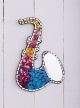 LIMITED STOCK - Mosaic Multi Coloured Saxophone Mirror 30 x 20cm