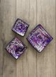 LIMITED STOCK - Set Of 3 Purple Mosaic Bowls 20, 15, 10cm