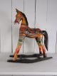 LIMITED STOCK - Brown & Multi Stripe Rocking Horse 40x35 cm