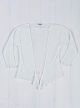 Gringo Fairtrade 3/4 Sleeve Loose Knit Tie Front Shrug (Off White 31)