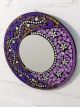 Purple Mosaic Mirror 50cm
