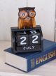 Wooden Owl Calendar 16 x 10cm