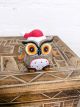 Small Fat Christmas Owl 7 x 7 x 5 cm