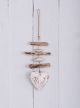 Hanging Driftwood Heart 26cm