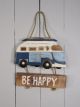 Campervan 'Be Happy' Sign 24x24 cm
