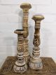 Set Of 3 Wooden Candle Sticks 50, 40, 30 cm