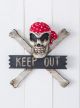 'Keep Out' Skull And Cross Bones 28 x 28cm