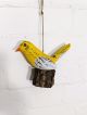 Yellow Single Bird On String 16 x 5 x 15 cm