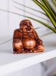 Extra Small Carved Wooden Buddha 4 x 7 x 7cm