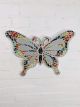 Multi Coloured Mosaic Butterfly Mirror 50 x 37 cm