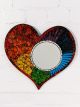Rainbow Heart Mosaic Mirror 40cm