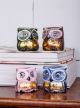 Set Of 4 Painted And Gold Owls 5 x 4 x 4cm