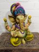 Large Bright Painted Ganesh 32x24x13 cm