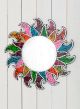 Round Multi Coloured Sun Mosaic Mirror 60cm