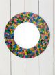 Round Rainbow Mosaic Mirror 40cm