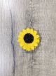 Small Felt Sunflower Brooch - 7cm - 100% Wool