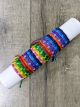 Roll Of 60 Thin Wristbands - Bright Colours - 100% Leather
