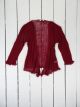 Gringo Fairtrade 3/4 Sleeve Loose Knit Tie Front Shrug (Red 5)