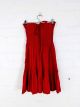 Plain Strapless Short Dress - 100% Viscose