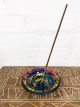Rainbow Mosaic Round Incense Holder