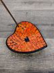 Orange Mosaic Heart Incense Holder