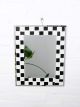 Black White Rectangle Mosaic Mirror