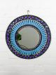 Blue Purple Round Mosaic Mirror