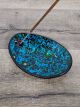 Blue Speckled Oval Mosaic incense Holder