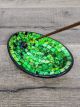 Green Oval Mosaic incense Holder